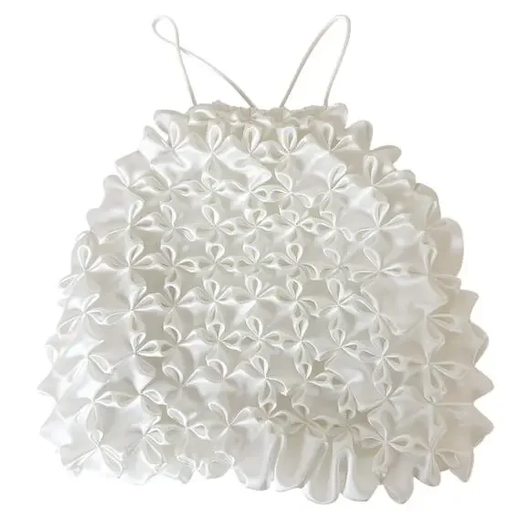 Zara Textured Open Back Strappy Crop Tank Top - S - Picture 1 of 8